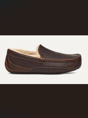UGG Ascot Matte Leather Slipper Mens SZ 11 3E Tan/Brown